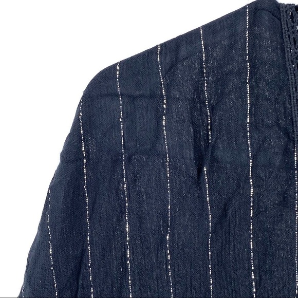 Raviya Women's Silver Striped Deep V Neck Cover Up - S - Picture 3 of 6